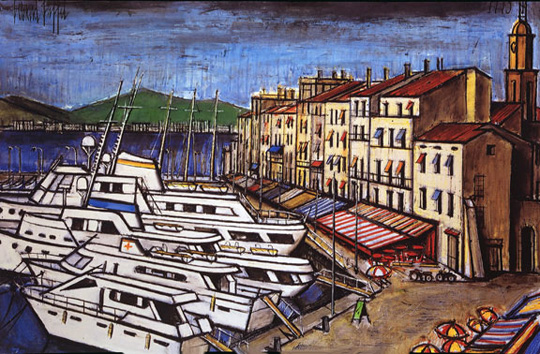 Bernard Buffet: Saint Tropez, Le Port, 1993 - painting