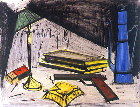 Bernard Buffet: Nature Morte au Pot a Café et Cendrier, 1978, Watercolor