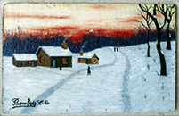 Camille Bombois: Landscape with Snow, 1922 - Painting