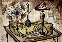 Bernard Buffet: Still Life with Tiffany Lamp, 1990 | Painting