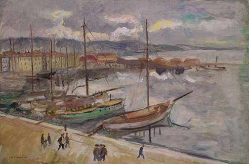 Charles Camoin: Port de Saint Tropez, ca. 1960 - painting