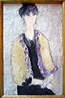 Bernard Cathelin: Rachel in Beige - painting