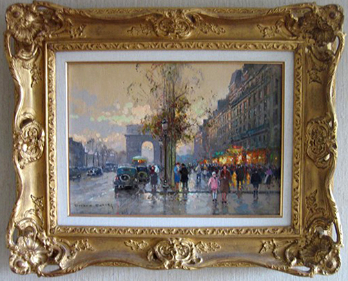 Edouard Leon Cortes: Champs-Elysees, Lido - Painting