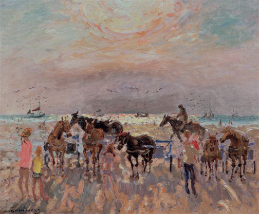 Andr Hambourg: La Plage, ca. 1966 - painting