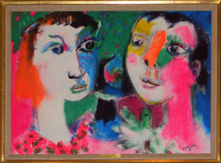Bernard Lorjou: Jonny & Sylvie, 1970 - painting