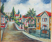 Elisée Maclet: Montmartre, 1923 - PaintingParis Street, MontmartreOil on canvas